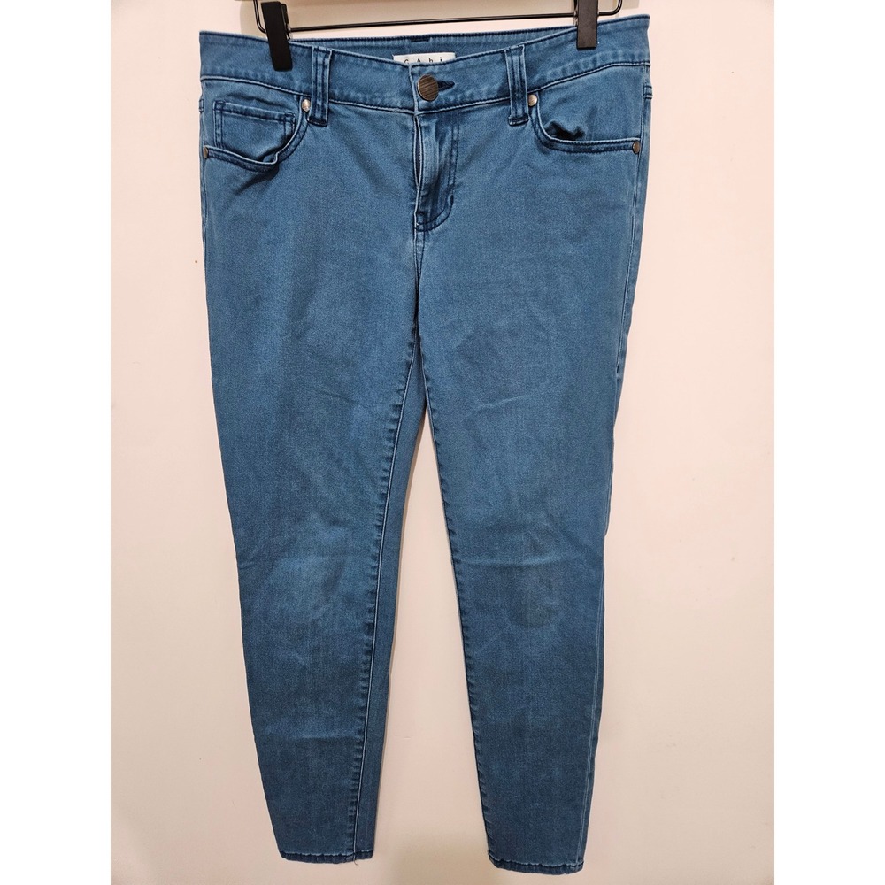 Cabi High Straight Jeans Medium Wash Blue Denim Style 919 Size 8